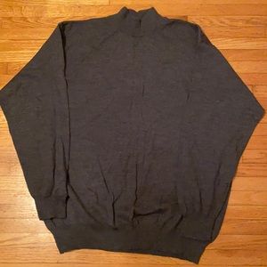 Men Gray crew neck fitted sweater Size XXL